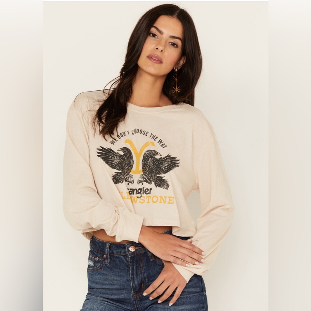 Yellowstone Wrangler Long Sleeve Cropped Shirt Medium